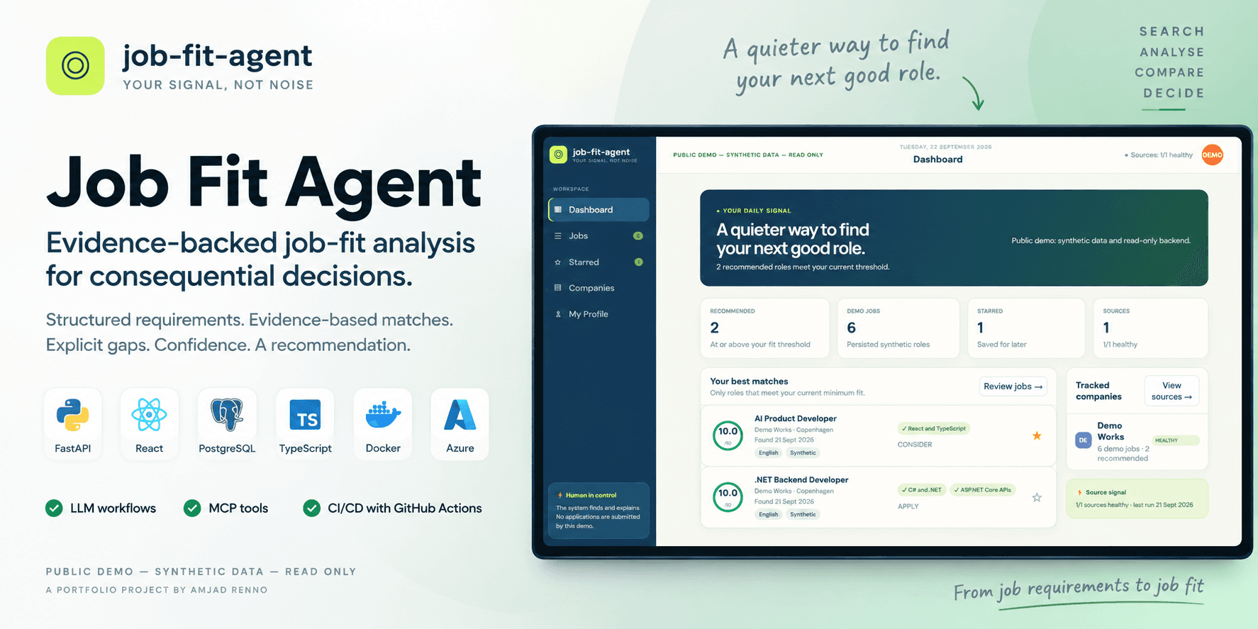 Job Fit Agent — evidensbaseret job-fit analyse