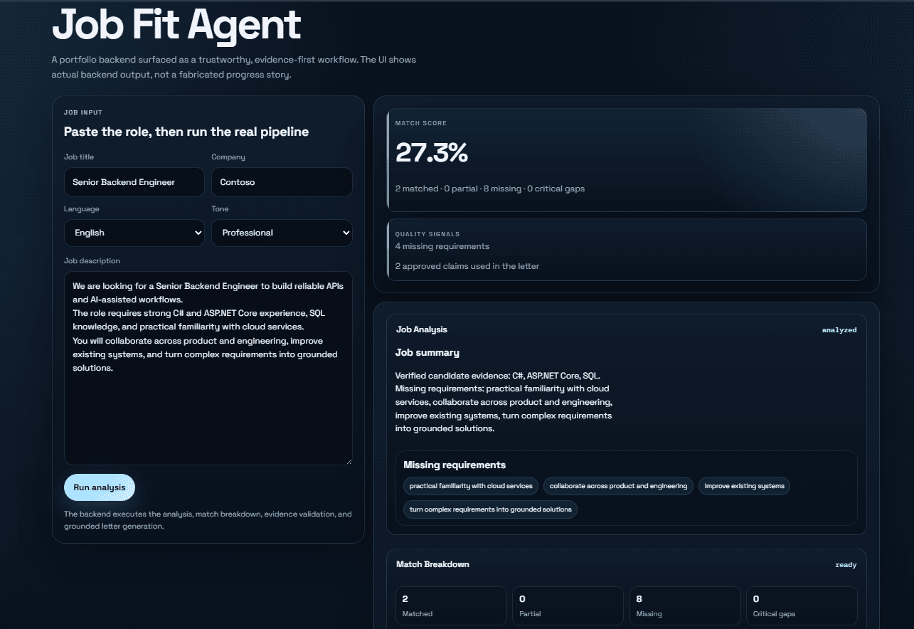 Job Fit Agent — evidensbaseret AI-matchingsværktøj